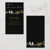 Visitekaartjes met liefdesvogels (Voorkant / Achterkant)