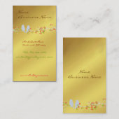 Visitekaartjes met liefdesvogels op gouden toon (Voorkant / Achterkant)