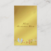 Visitekaartjes met liefdesvogels op gouden toon (Achterkant)
