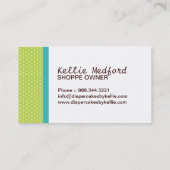 Visitekaartjes met luierCake (Achterkant)