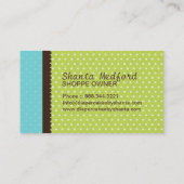 Visitekaartjes met luierCake (Achterkant)