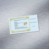 Visitekaartjes met magneet ontvangen (Voorbeeld)