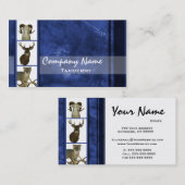 Visitekaartjes met meerdere dierproeven ~ Blue (Voorkant / Achterkant)