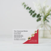 Visitekaartjes met meerdere verzekeringsmakelaars (Staand voorkant)