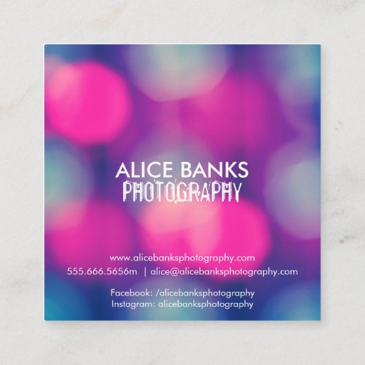 Visitekaartjes met mondlicht (Achterkant)