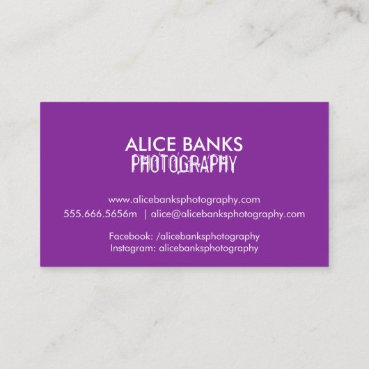 Visitekaartjes met mondlicht (Achterkant)