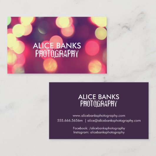 Visitekaartjes met mondlicht (Voorkant / Achterkant)