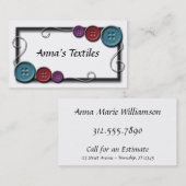 Visitekaartjes met naaigarens (Voorkant / Achterkant)