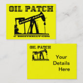 Visitekaartjes met oliepleppomp, verpakking van 10 (Voorkant / Achterkant)