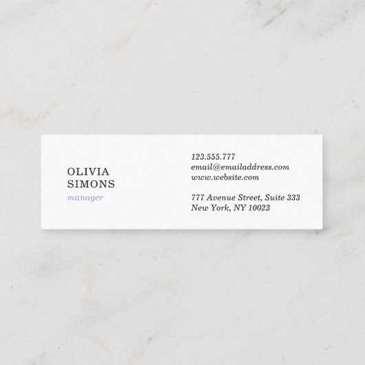 Visitekaartjes met patroon (Achterkant)