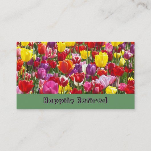 Visitekaartjes met pensioen gaan (Voorkant)