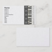 Visitekaartjes met pianobloemen (Voorkant / Achterkant)