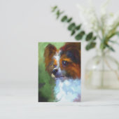 Visitekaartjes met quisitief Papillon-profiel (Staand voorkant)