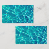 Visitekaartjes met rimpels voor blauw poolwater (Voorkant / Achterkant)