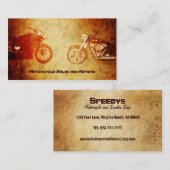 Visitekaartjes met robuuste motorfietsen (Voorkant / Achterkant)