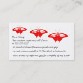Visitekaartjes met rode vlinder (Achterkant)