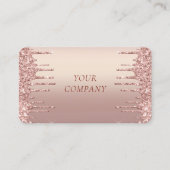 Visitekaartjes met Roos Gold Blush Glitter Drivers (Voorkant)