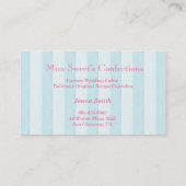 Visitekaartjes met roze kroonsnoer (Achterkant)