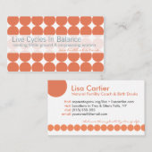 Visitekaartjes met roze stip (Voorkant / Achterkant)