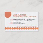 Visitekaartjes met roze stip (Achterkant)