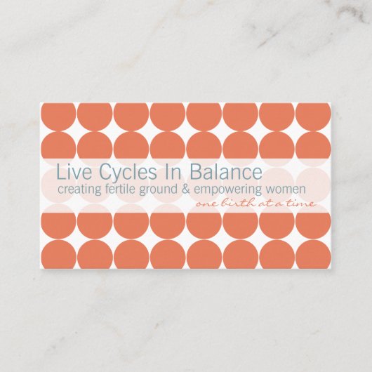 Visitekaartjes met roze stip (Voorkant)