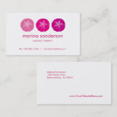 Visitekaartjes met roze zandband (Voorkant / Achterkant)