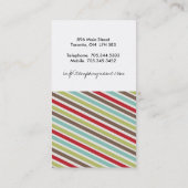 Visitekaartjes met schuine strepen (Achterkant)