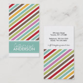 Visitekaartjes met schuine strepen (Voorkant / Achterkant)