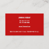 Visitekaartjes met sneeuwploeg (Achterkant)