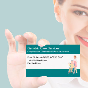 Visitekaartjes met thema geriatrische zorg