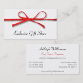 Visitekaartjes met verbonden rode bogen (Voorkant / Achterkant)