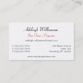 Visitekaartjes met verbonden rode bogen (Achterkant)