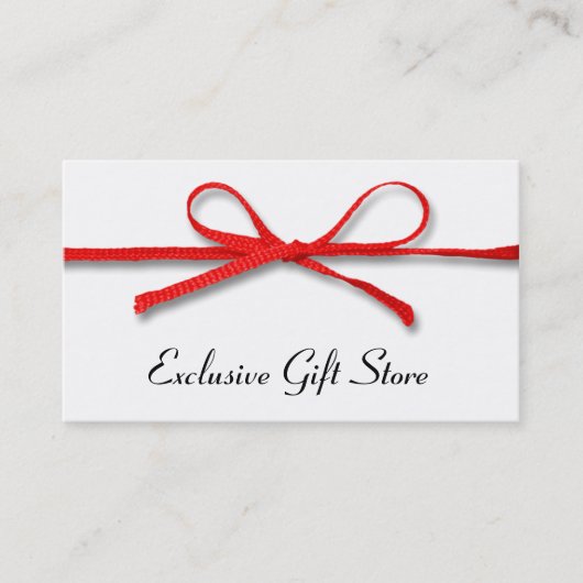 Visitekaartjes met verbonden rode bogen (Voorkant)