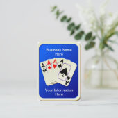 Visitekaartjes met vier Aces (Staand voorkant)