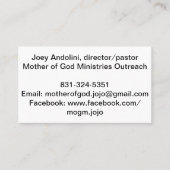 visitekaartjes met zijkanten (Voorkant)