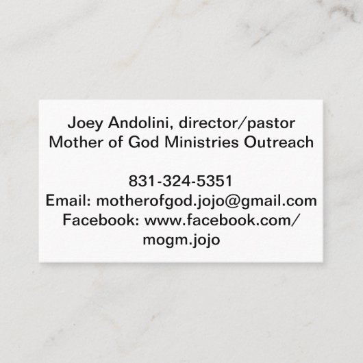 visitekaartjes met zijkanten (Voorkant)