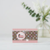 Visitekaartjes met zoete wensen advieskaart (Staand voorkant)