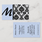 Visitekaartjes met zwarte en lichte blauw blauw Da (Voorkant / Achterkant)