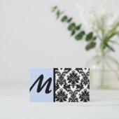 Visitekaartjes met zwarte en lichte blauw blauw Da (Staand voorkant)