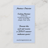 Visitekaartjes met zwarte en lichte blauw blauw Da (Achterkant)