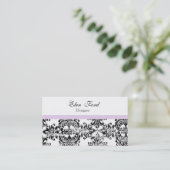 Visitekaartjes met zwarte en roze elegant (Staand voorkant)