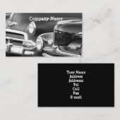 Visitekaartjes met zwarte en witte auto (Voorkant / Achterkant)