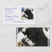 Visitekaartjes met zwarte en witte cokeswerper (Voorkant / Achterkant)