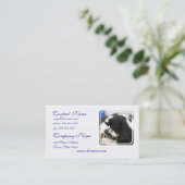 Visitekaartjes met zwarte en witte cokeswerper (Staand voorkant)