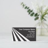 Visitekaartjes met zwarte en witte diagonalen (een (Staand voorkant)