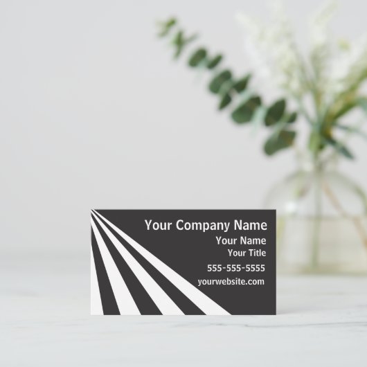 Visitekaartjes met zwarte en witte diagonalen (een (Staand voorkant)