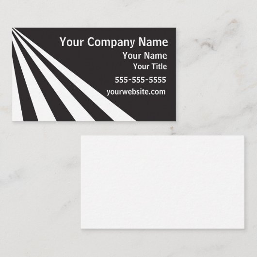 Visitekaartjes met zwarte en witte diagonalen (een (Voorkant / Achterkant)