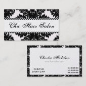 Visitekaartjes met zwarte en witte parelkleurstof (Voorkant / Achterkant)