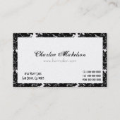 Visitekaartjes met zwarte en witte parelkleurstof (Achterkant)