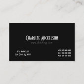 Visitekaartjes met zwarte en witte poka Dots (Achterkant)